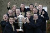 Great Britain and Ireland team celebrates after winning the 2003 Walker Cup