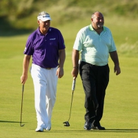 Darren Clarke and Chubby Chandler at the Alfred Dunhill Links Championship